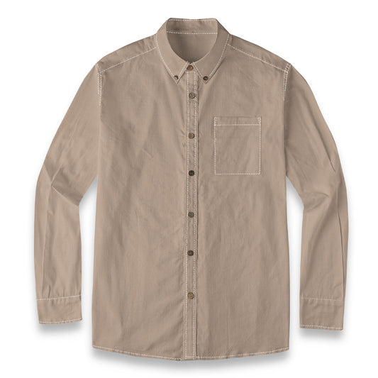 Mushroom -- Men's 100% Cotton LS Shirt