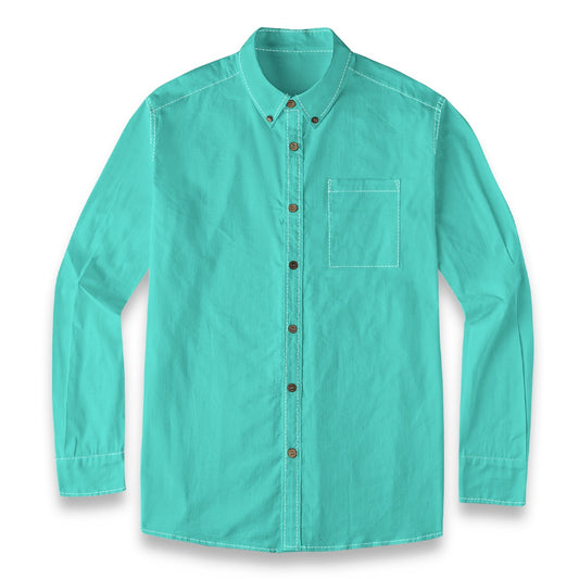 Turquoise -- Men's 100% Cotton LS Shirt