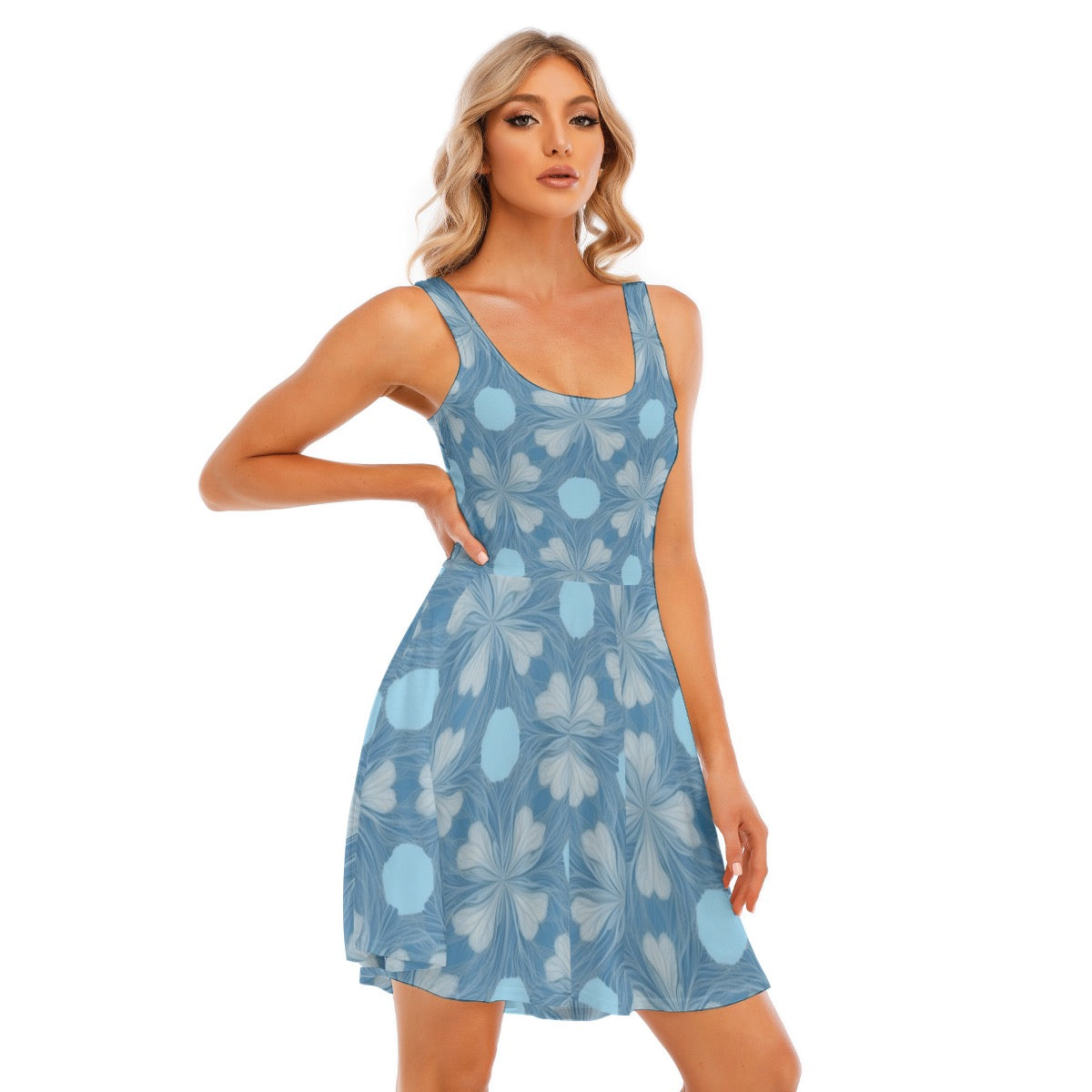 Blue Hearts -- Women's Tank Vest Dress