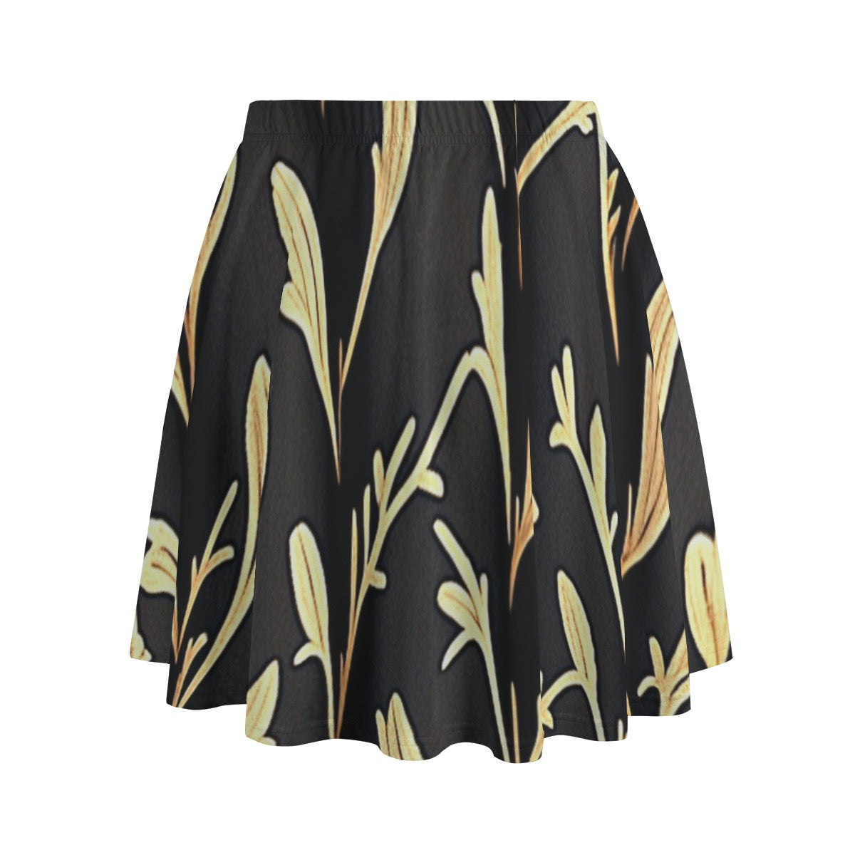 Blackout w/Gold -- Women's Bazyrey Skirt w2 pockets