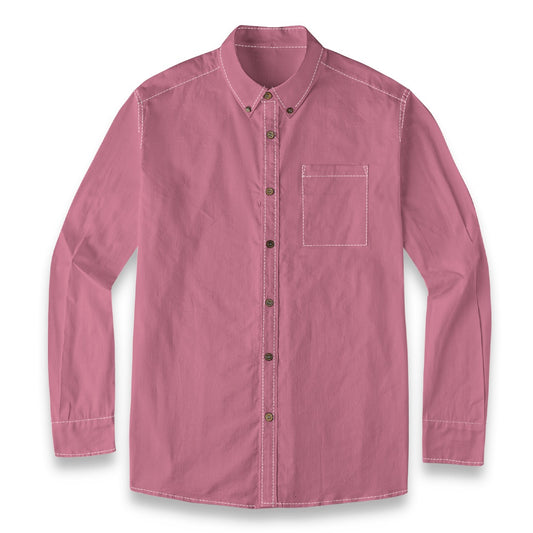 Coral Charm -- Men's 100% Cotton LS Shirt