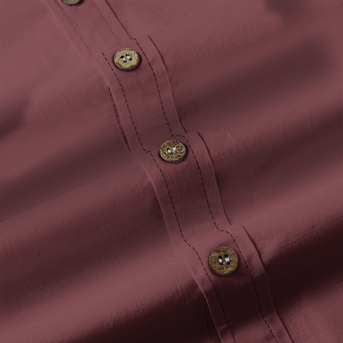 Red Wine -- Men's 100% Cotton LS Shirt