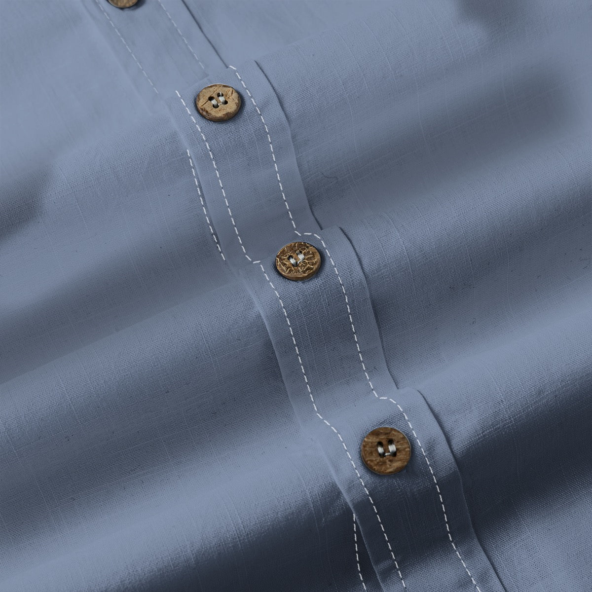 Pigeon Blue -- Men's100% Cotton LS Shirt