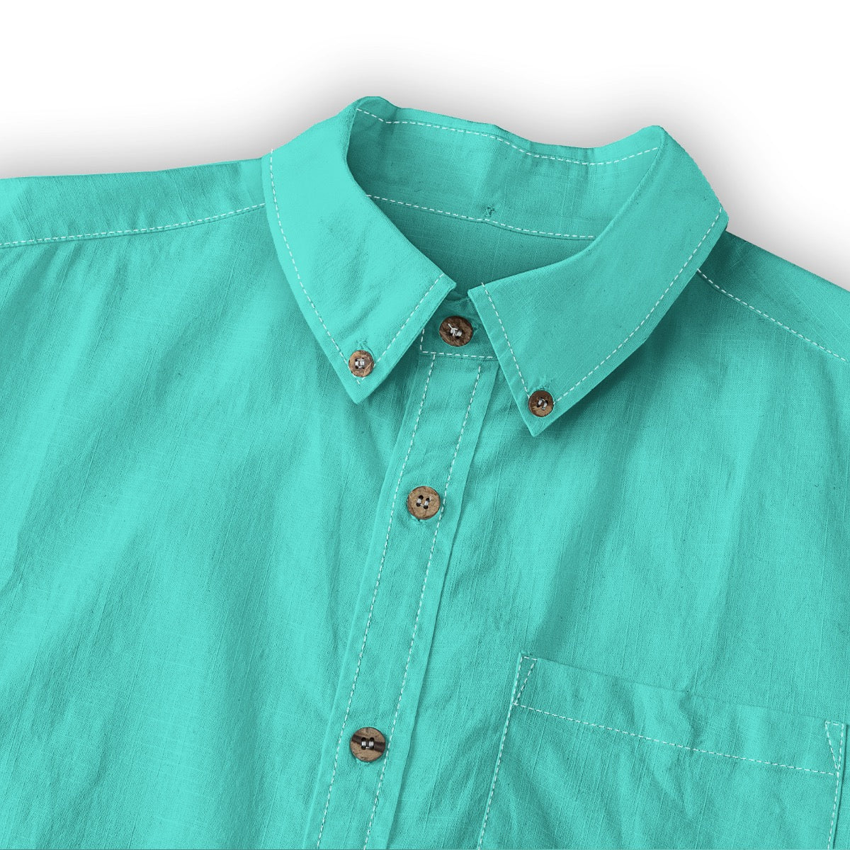 Turquoise -- Men's 100% Cotton LS Shirt