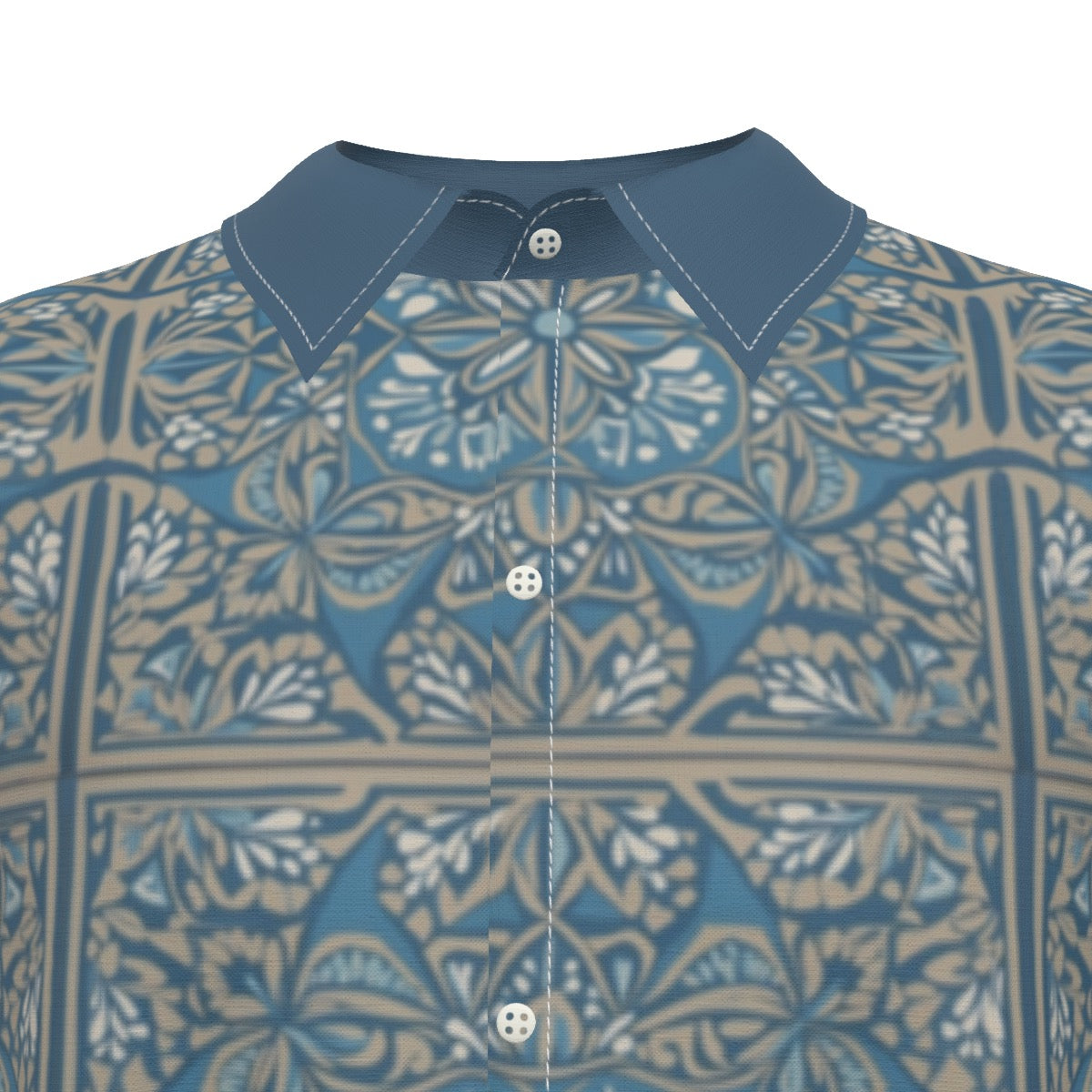 Blue Door -- Men's Imitation Silk Short-Sleeved Shirt