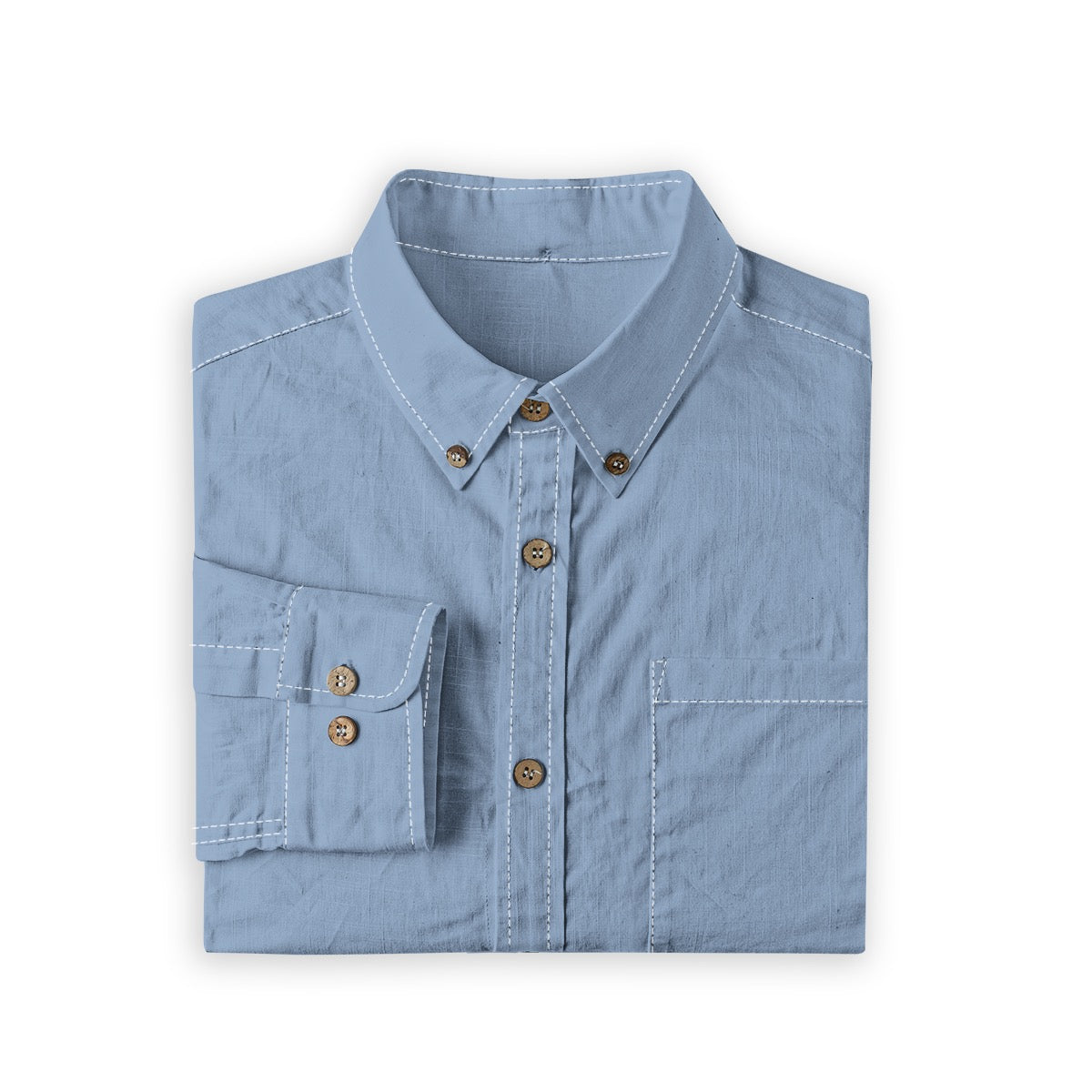 Denim Faded -- Men's 100% Cotton LS Shirt