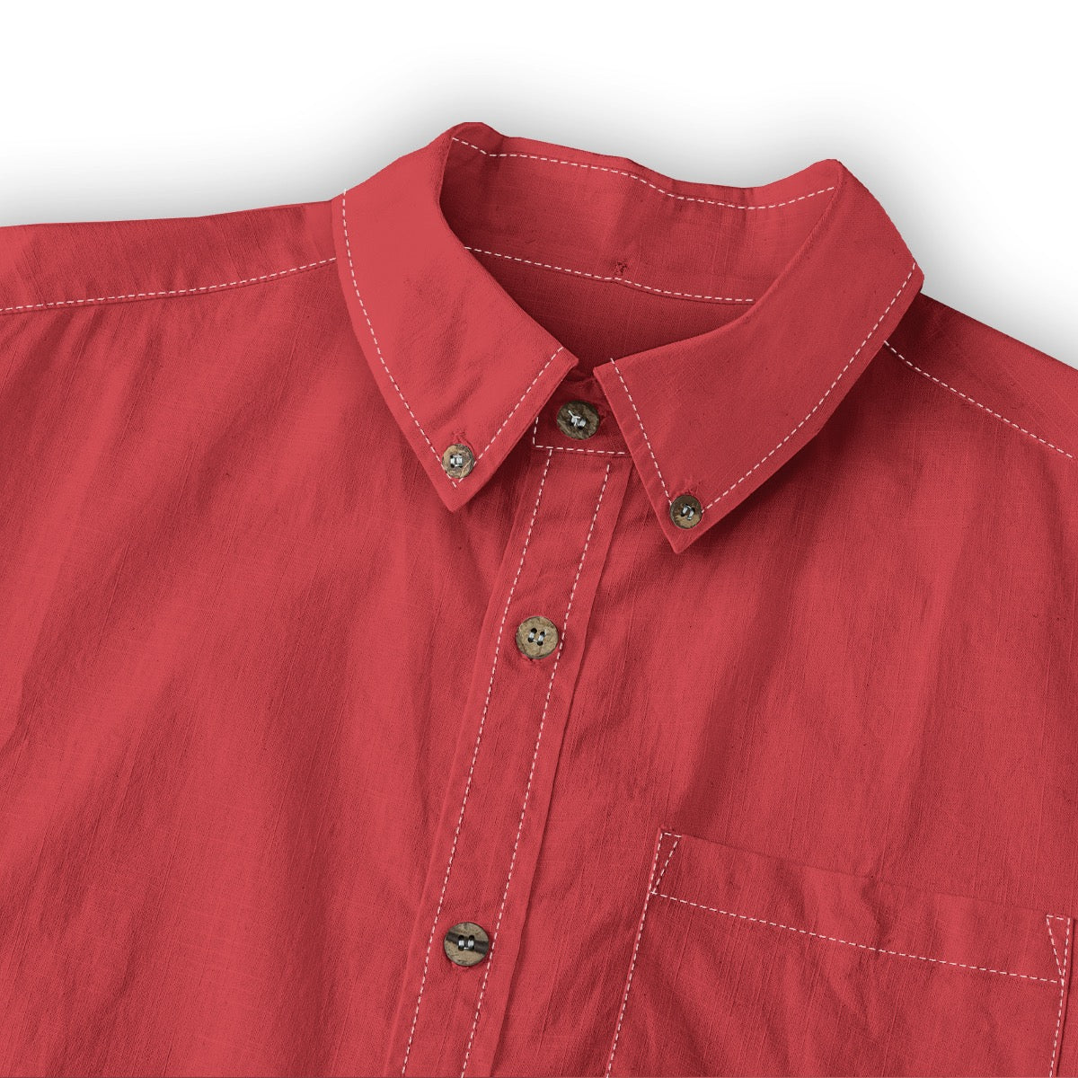 Red (Dark Vibrant) -- Men's 100% Cotton LS Shirt