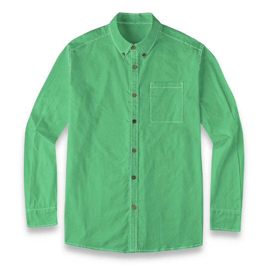 Emerald Green -- Men's 100% Cotton LS Shirt