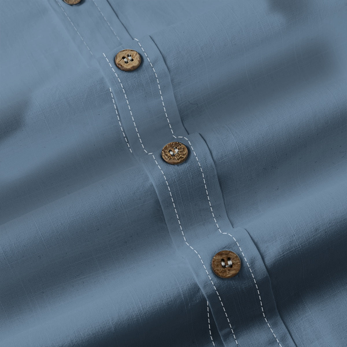 Slate Blue -- Men's 100% Cotton LS Shirt