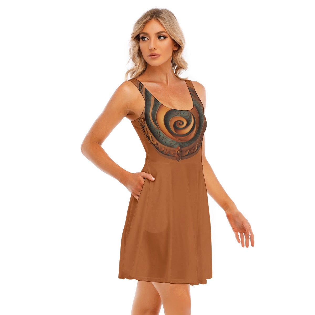 Toasted Spiral -- Women's Tank Vest Dress