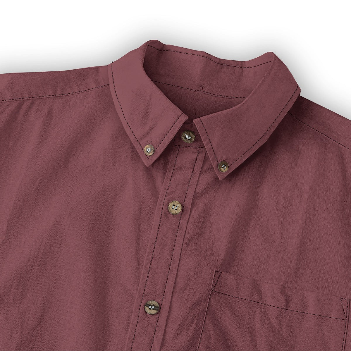 Red Wine -- Men's 100% Cotton LS Shirt