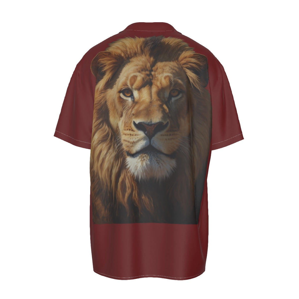 Not Lion -- Men's Imitation Silk Short-Sleeved Shirt