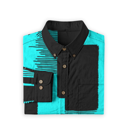 Turquoise Driving -- Men's 100% Cotton LS Shirt