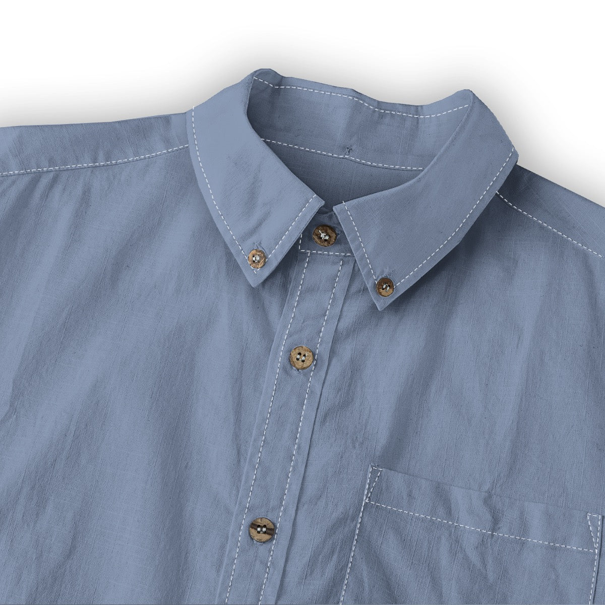 Pigeon Blue -- Men's100% Cotton LS Shirt