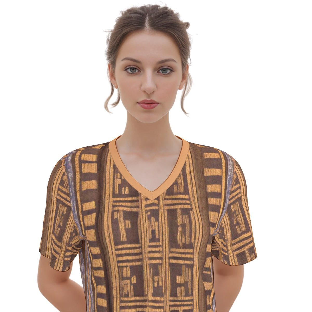 Nairobi -- Women's V Neck Dress 100% Cotton