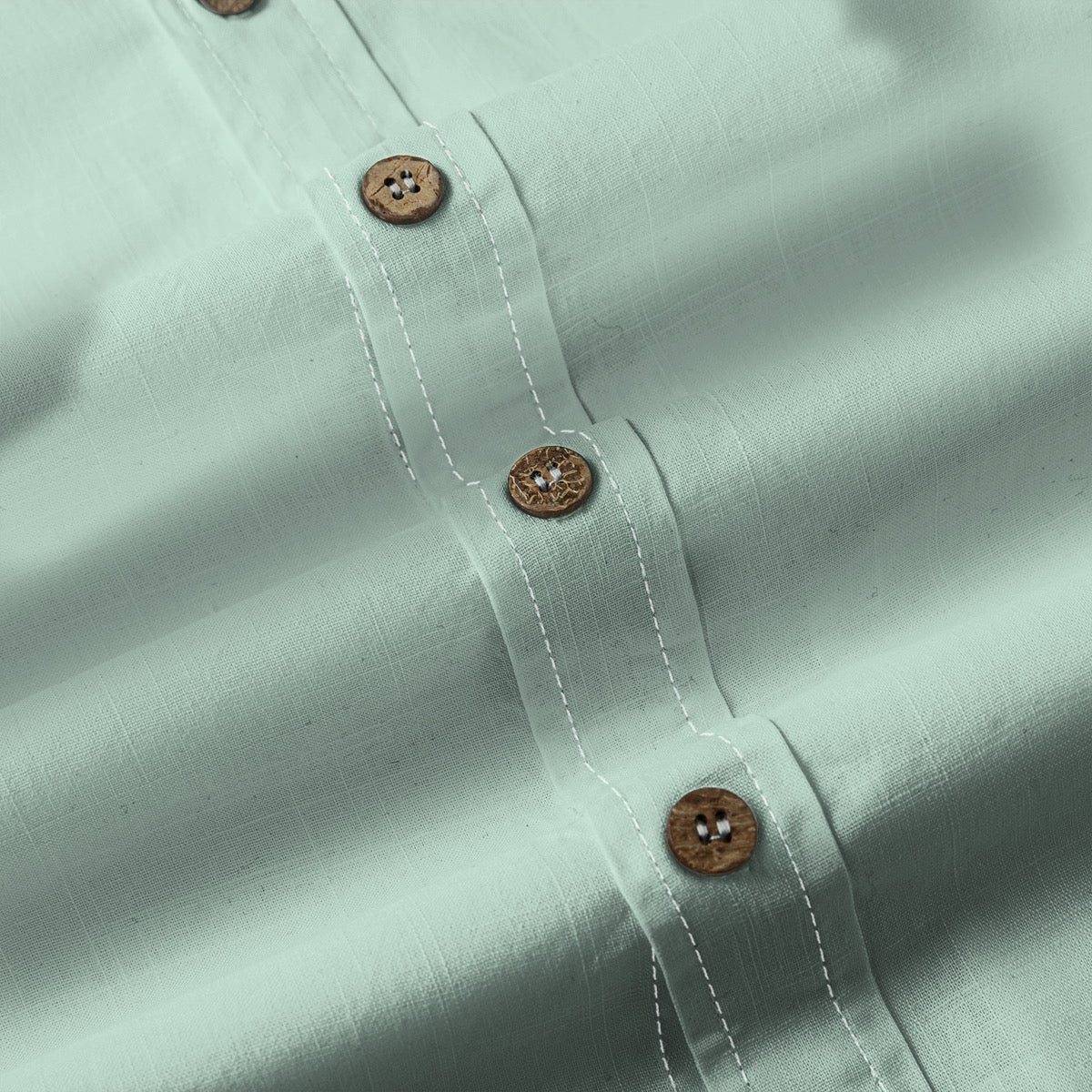 Pale Mint -- Men's 100% Cotton LS Shirt