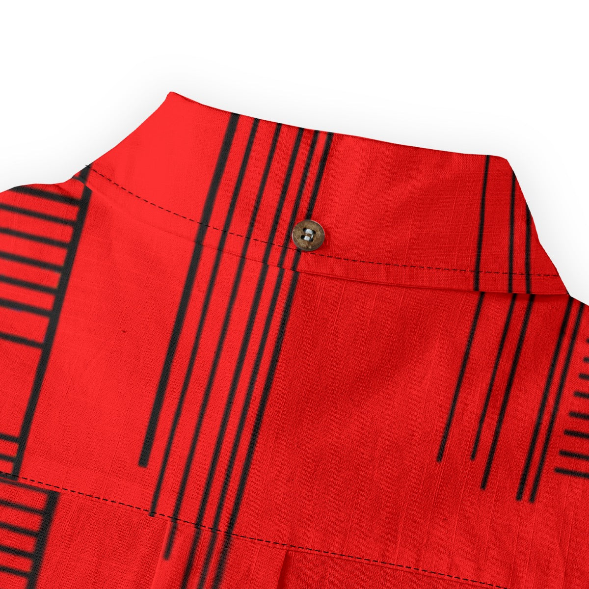 Lines Red -- Men's 100% Cotton LS Shirt