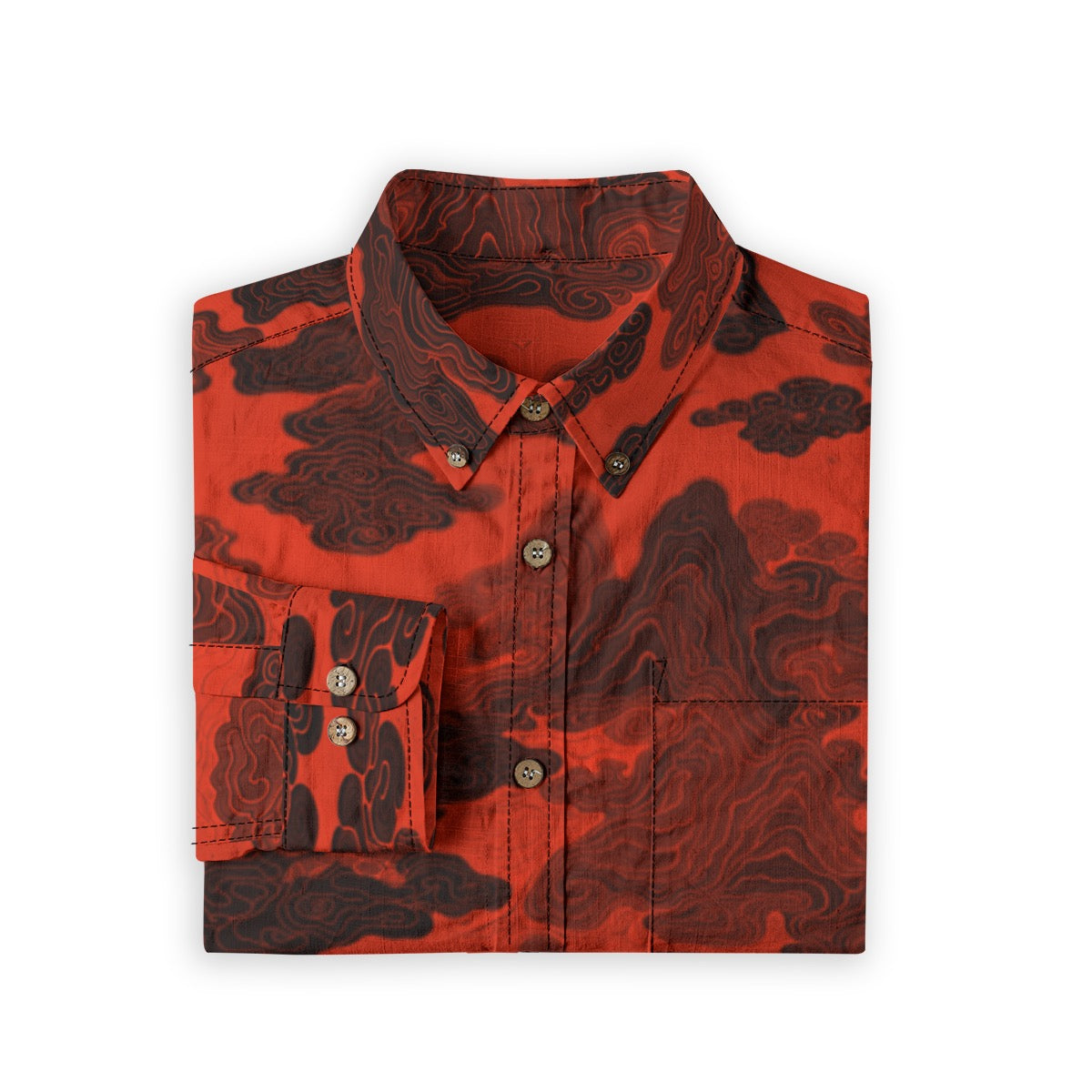 Ring of Fire -- Men's 100% Cotton LS Shirt