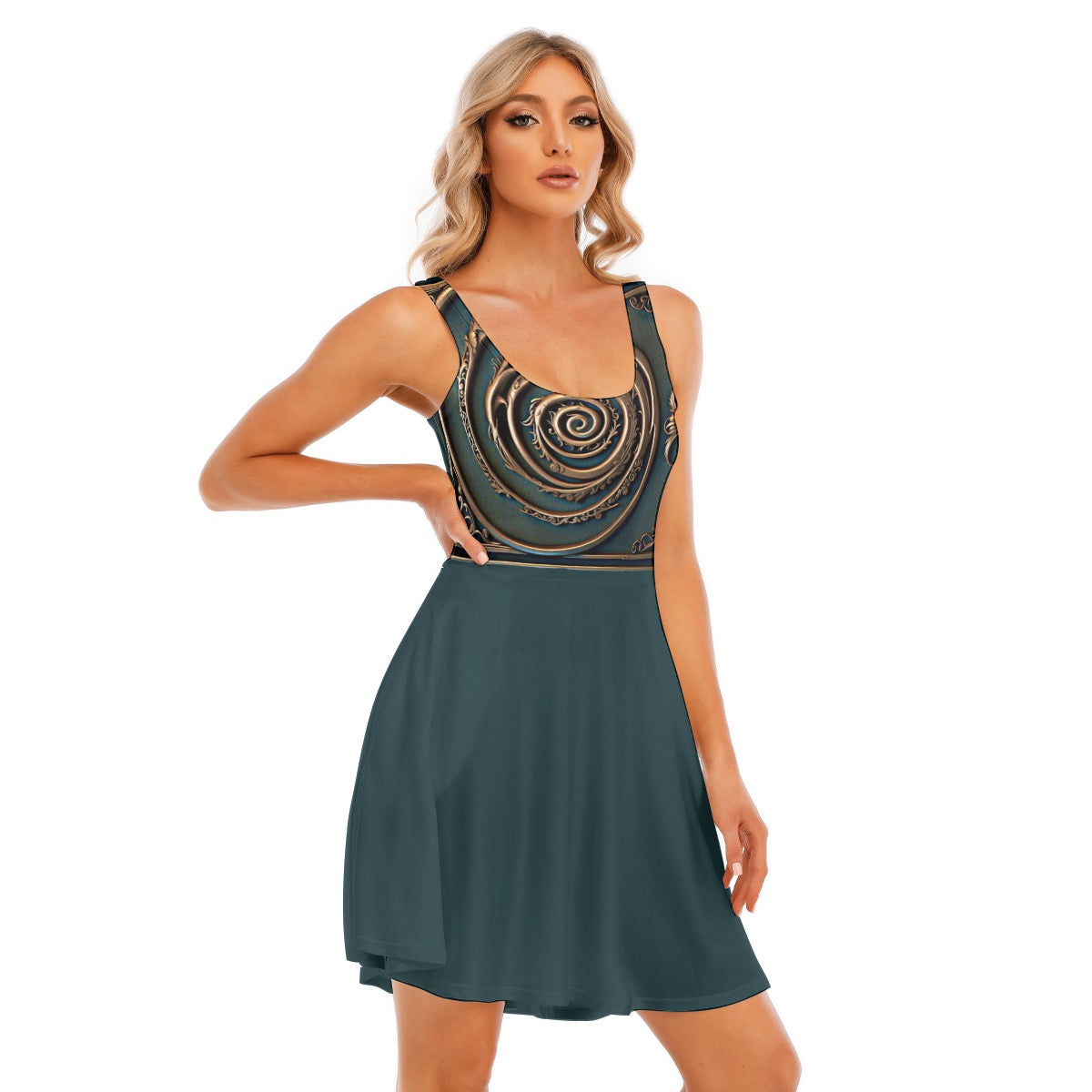 Brass Spiral -- Women's Tank Vest Dress