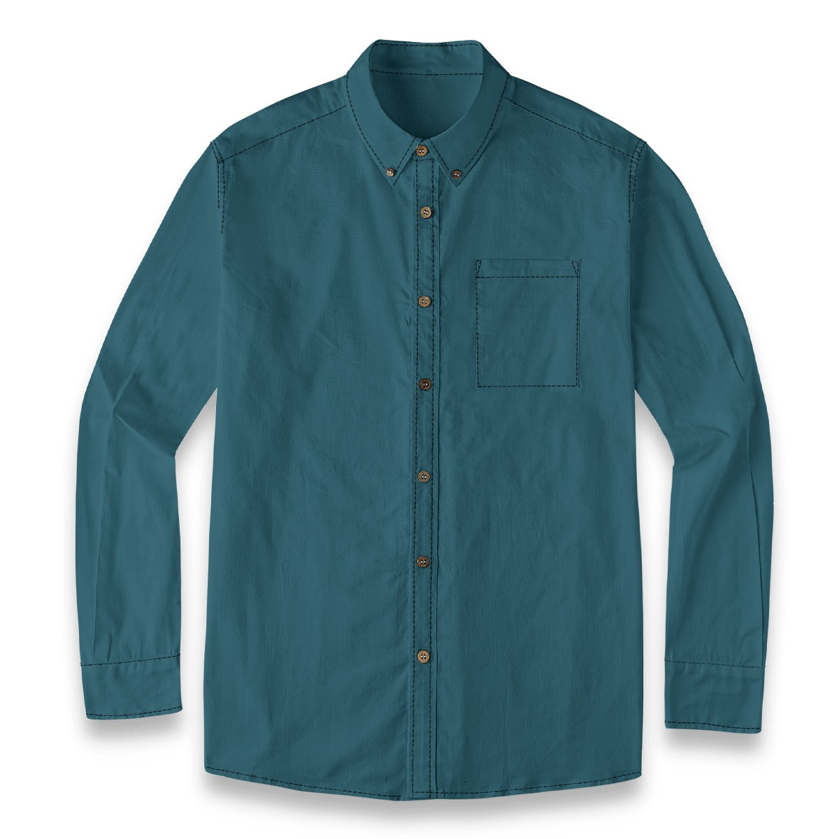 Phthelo Green -- Men's 100% Cotton LS Shirt