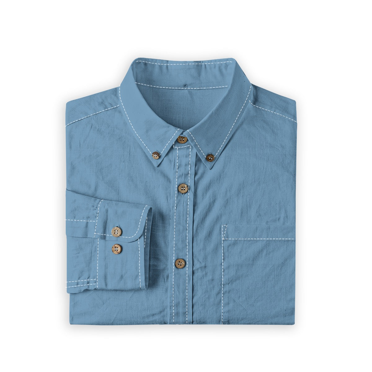 Air Force Blue -- Men's 100% Cotton LS Shirt
