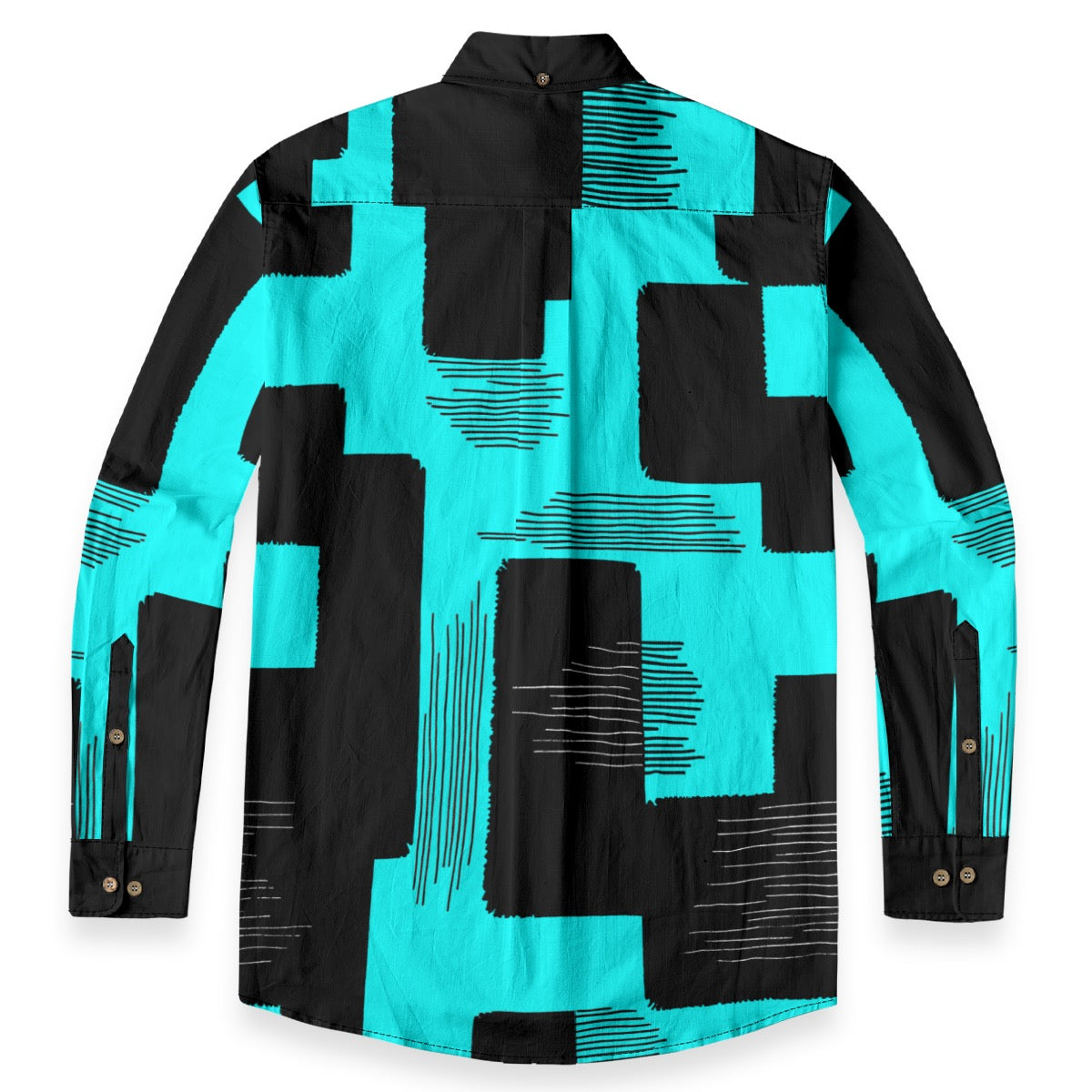 Turquoise Driving -- Men's 100% Cotton LS Shirt