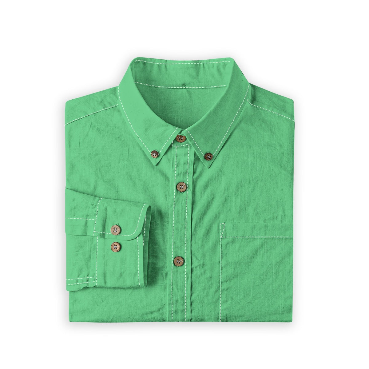 Emerald Green -- Men's 100% Cotton LS Shirt