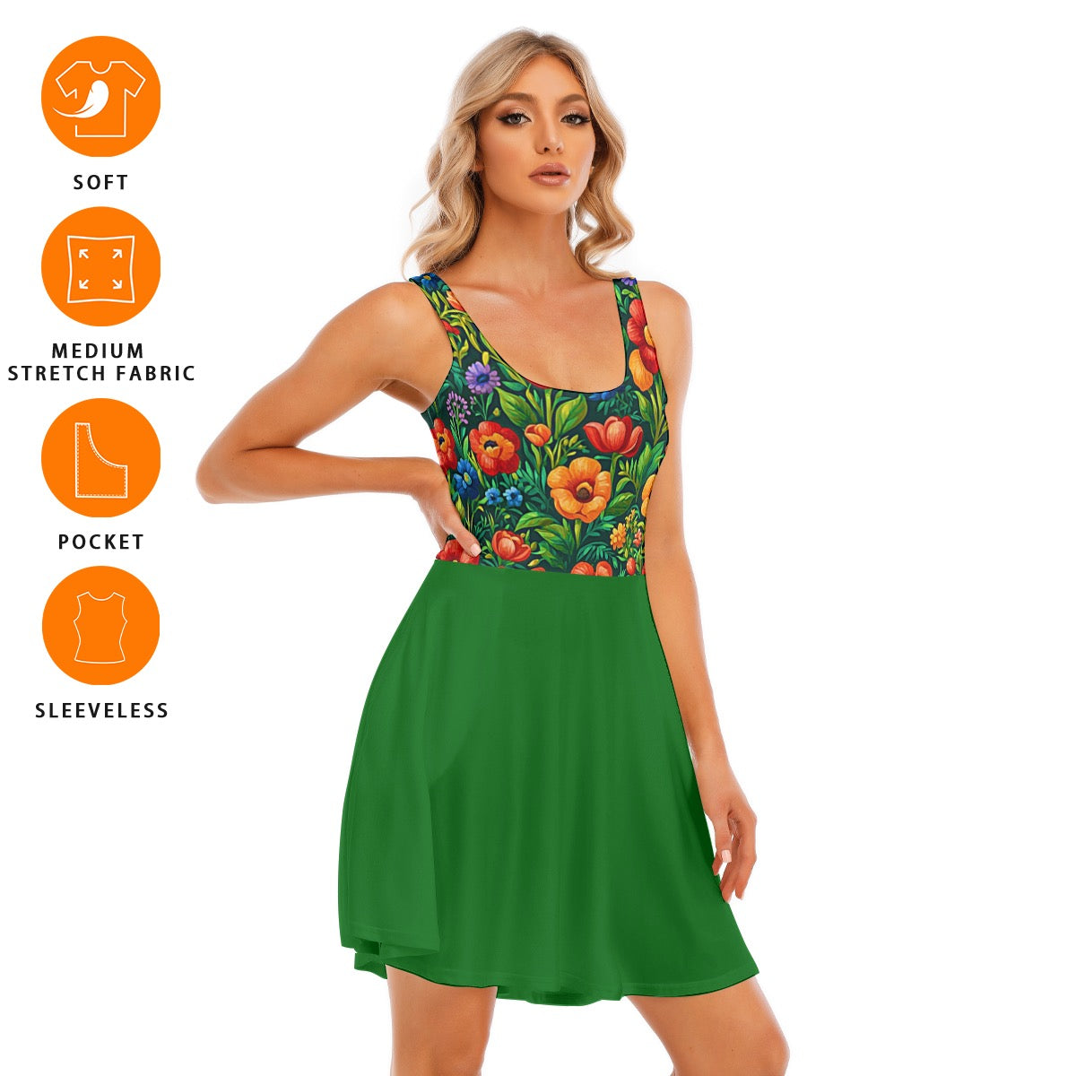 Wild Flower -- Women's Tank Vest Dress