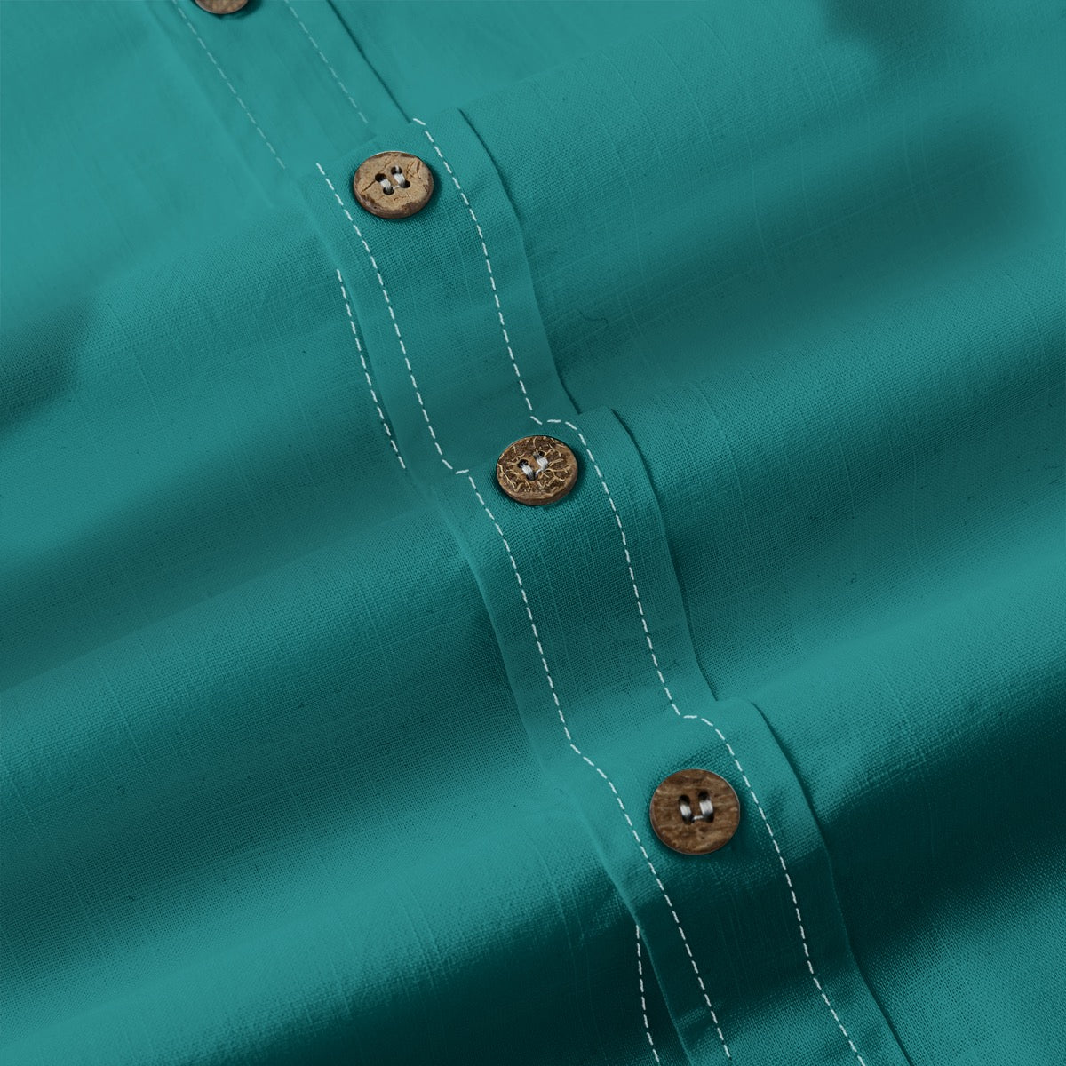 Teal -- Men's 100% Cotton LS Shirt