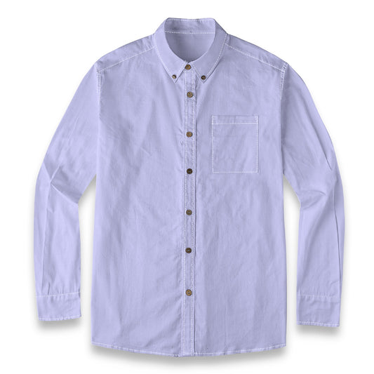 Periwinkle -- Men's 100% Cotton LS Shirt