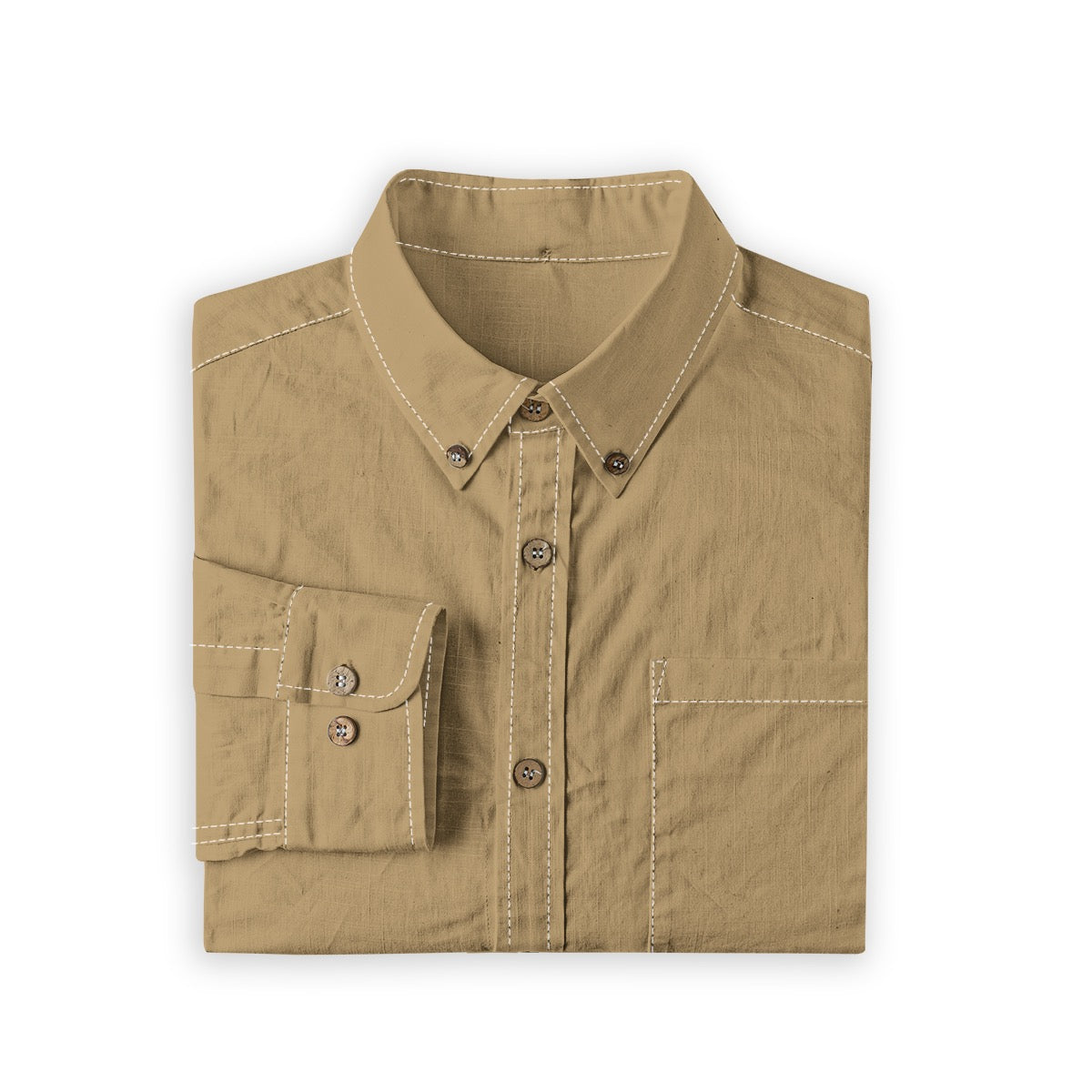 Bronze -- Men's 100% Cotton LS Shirt