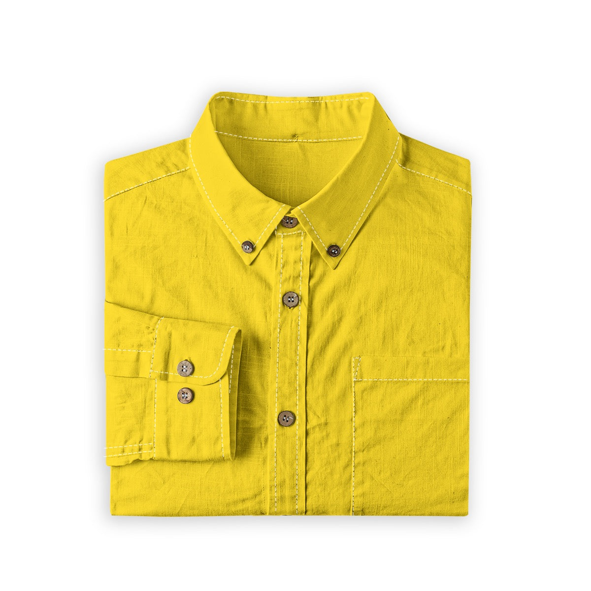 Gold -- Men's 100% Cotton LS Shirt