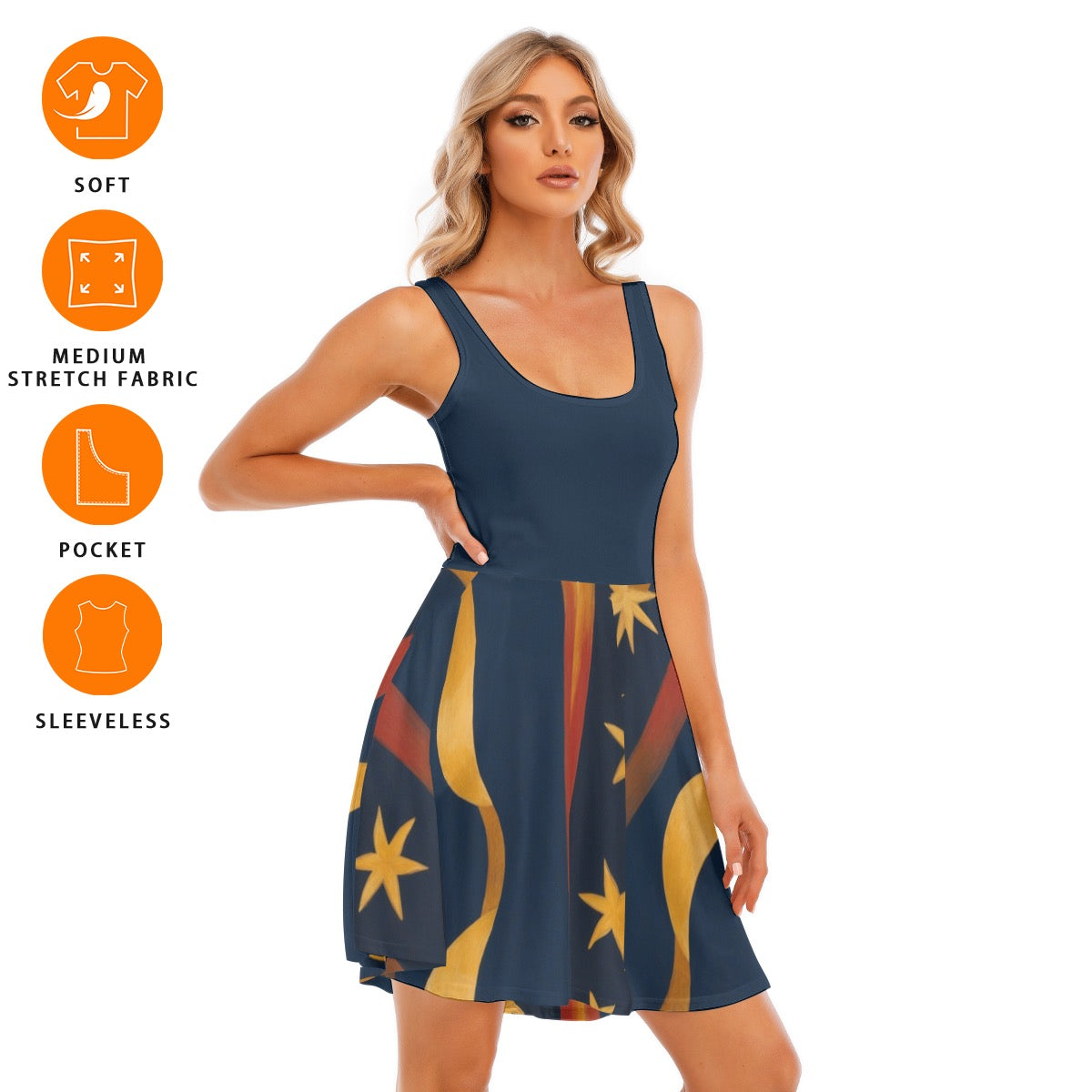 Stars & Ribbon -- Women's Tank Vest Dress