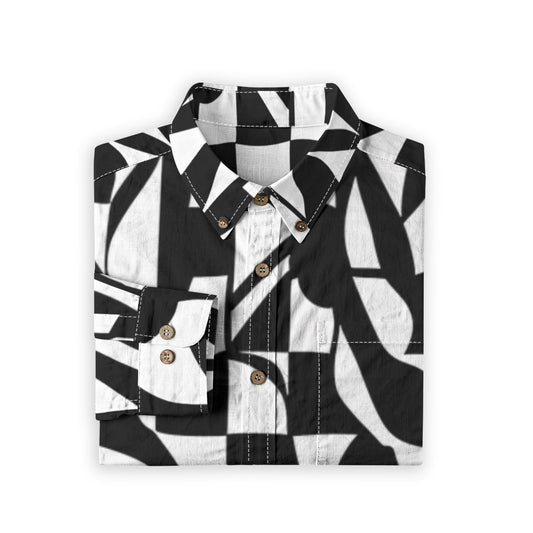 B and W -- Men's 100% Cotton LS Shirt