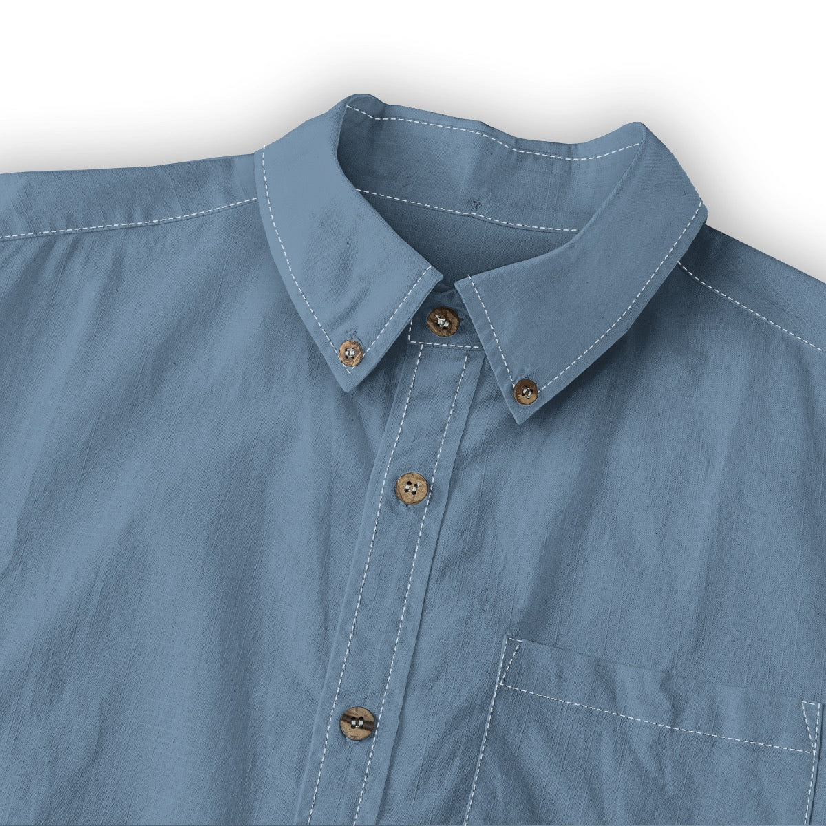 Slate Blue -- Men's 100% Cotton LS Shirt