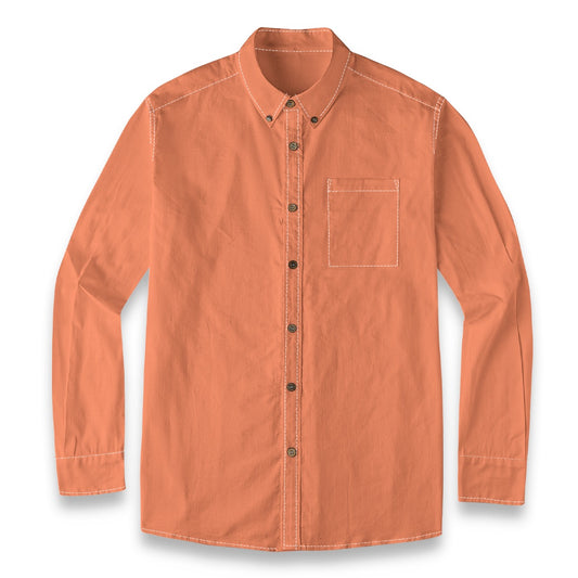 Coral -- Men's 100% Cotton LS Shirt