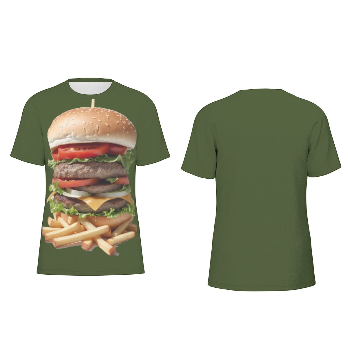 Burger -- Men's O-Neck T-Shirt | 190GSM Cotton