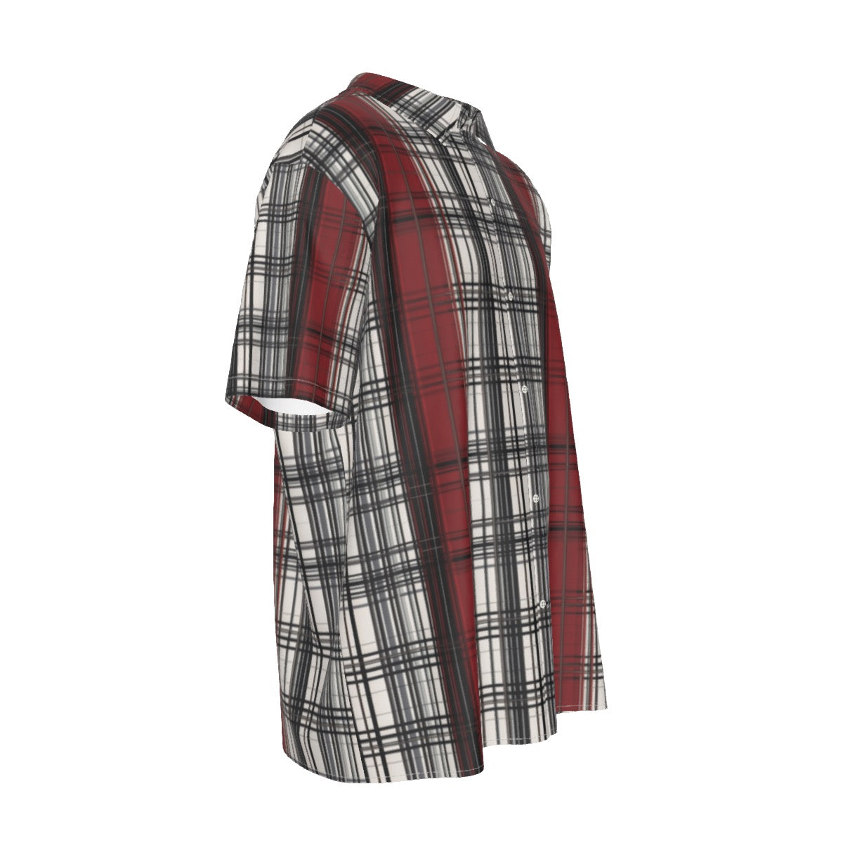 Skara tartan -- Men's Imitation Silk Short-Sleeved Shirt