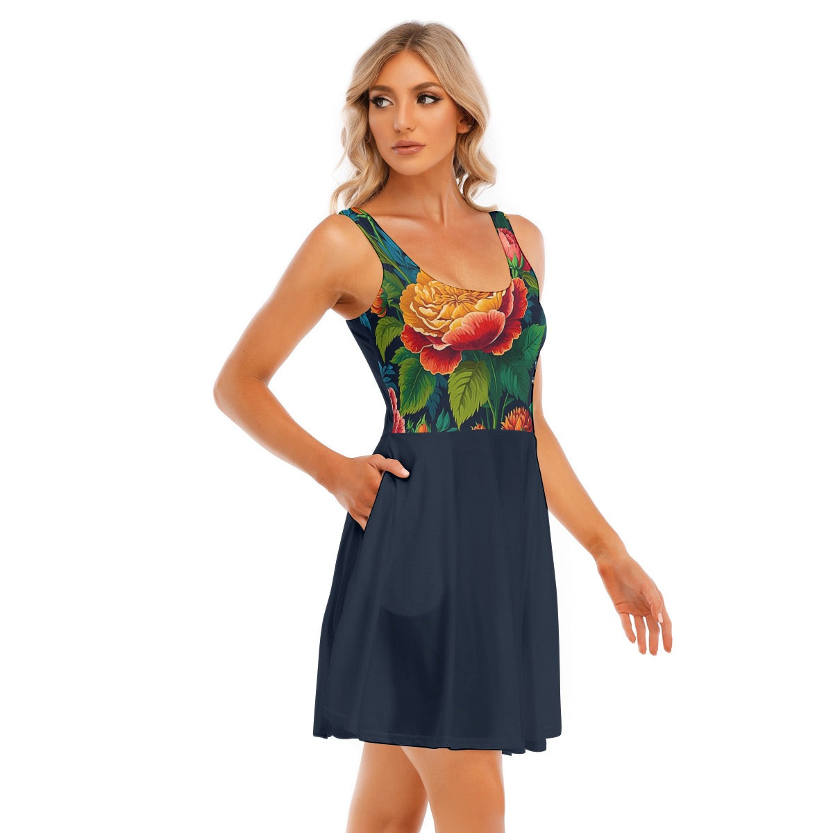 Evening Bloom -- Women's Tank Vest Dress