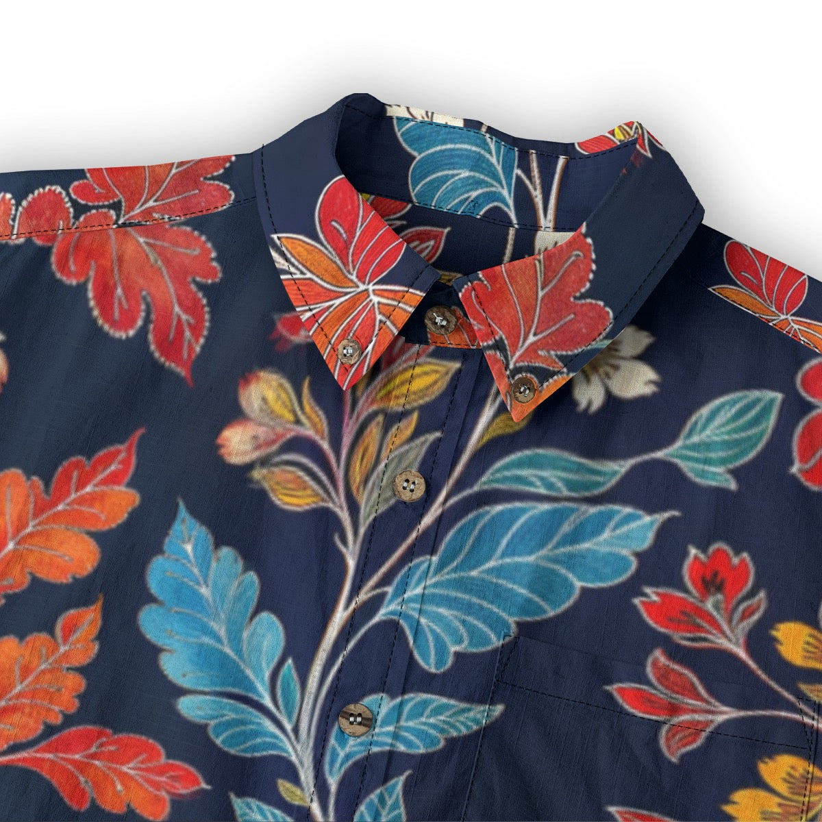 Hoja Azul -- Men's 100% Cotton LS Shirt