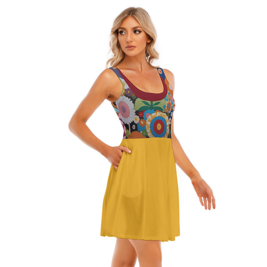 Flower Faces -- Women's Tank Vest Dress