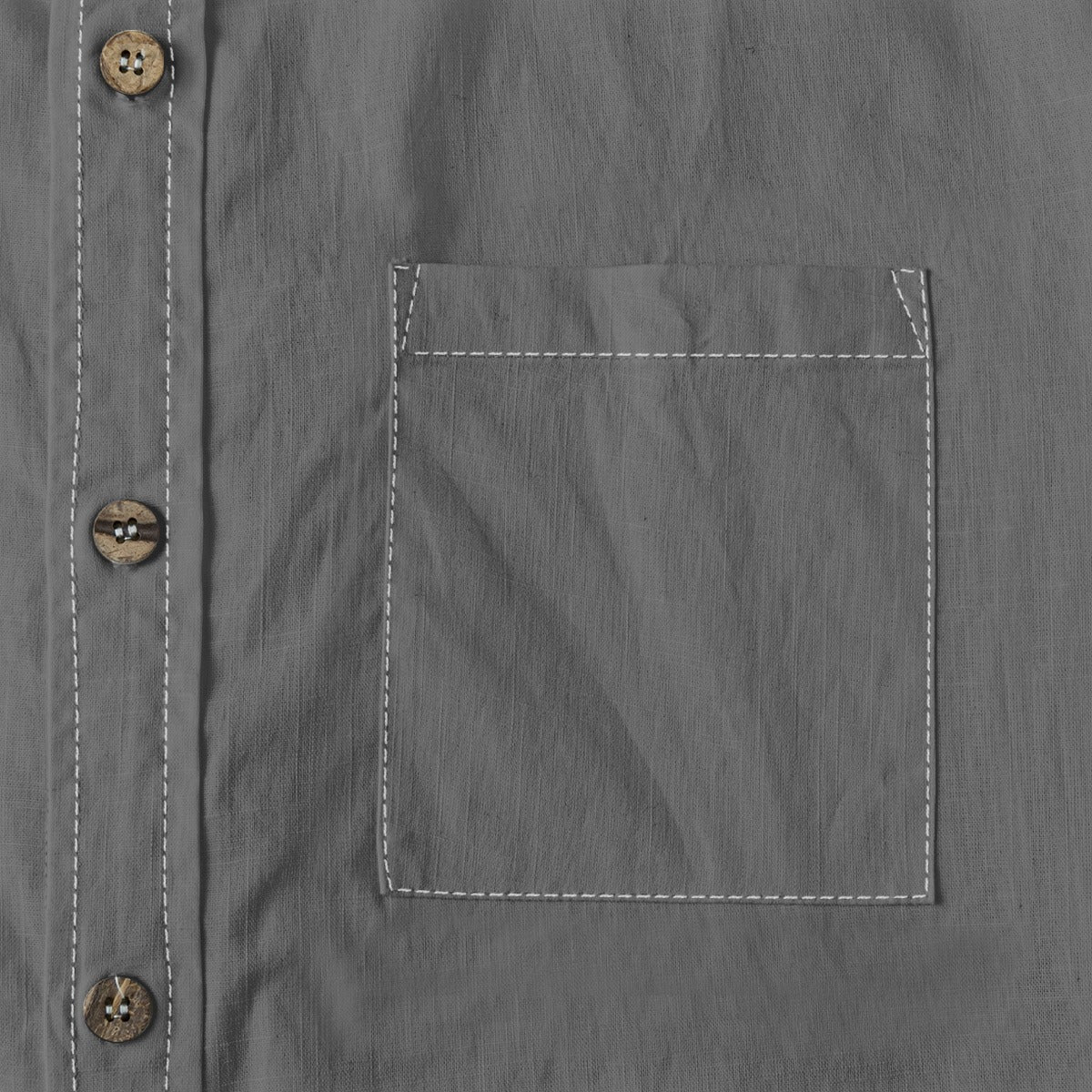 Davy's Gray -- Men's 100% Cotton LS Shirt