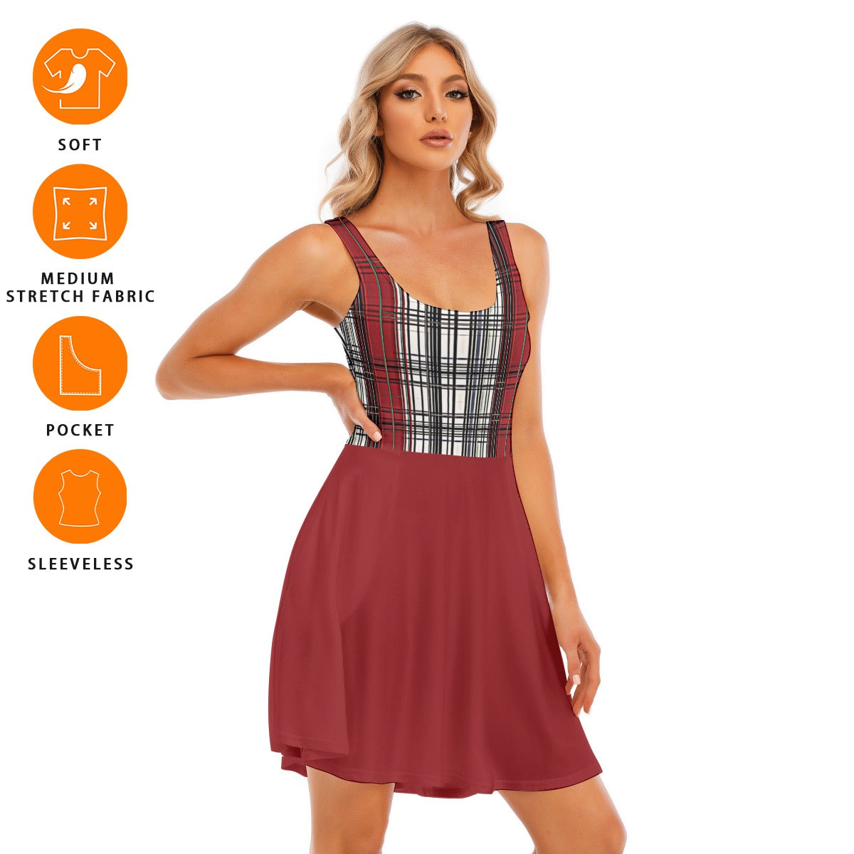 Skara Tartan -- Women's Tank Vest Dress