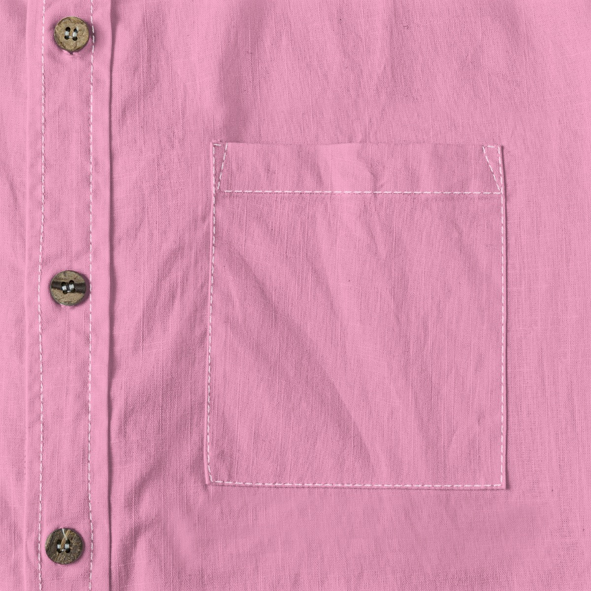 Pink -- Men's 100% Cotton LS Shirt