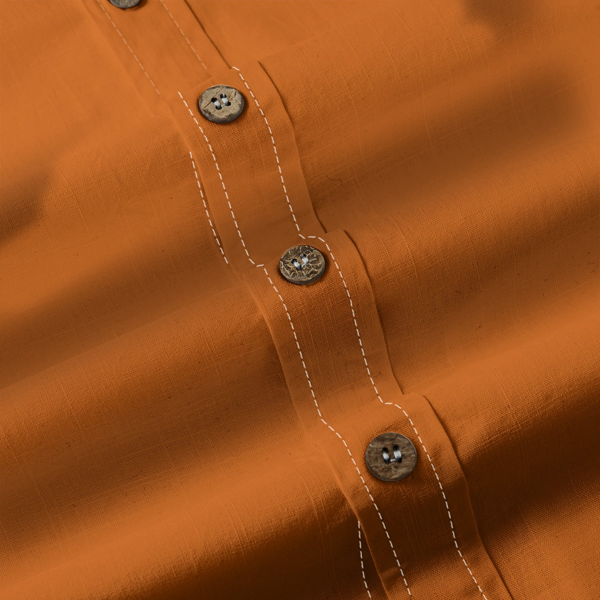 Burnt Orange -- Men's 100% Cotton LS Shirt