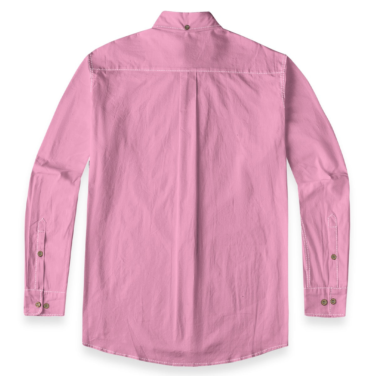 Pink -- Men's 100% Cotton LS Shirt