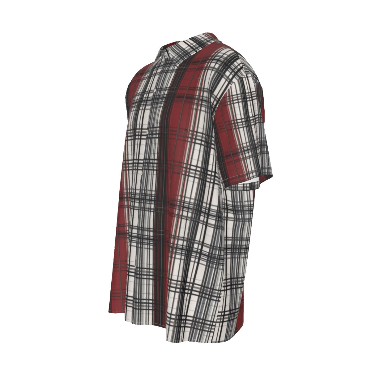 Skara tartan -- Men's Imitation Silk Short-Sleeved Shirt