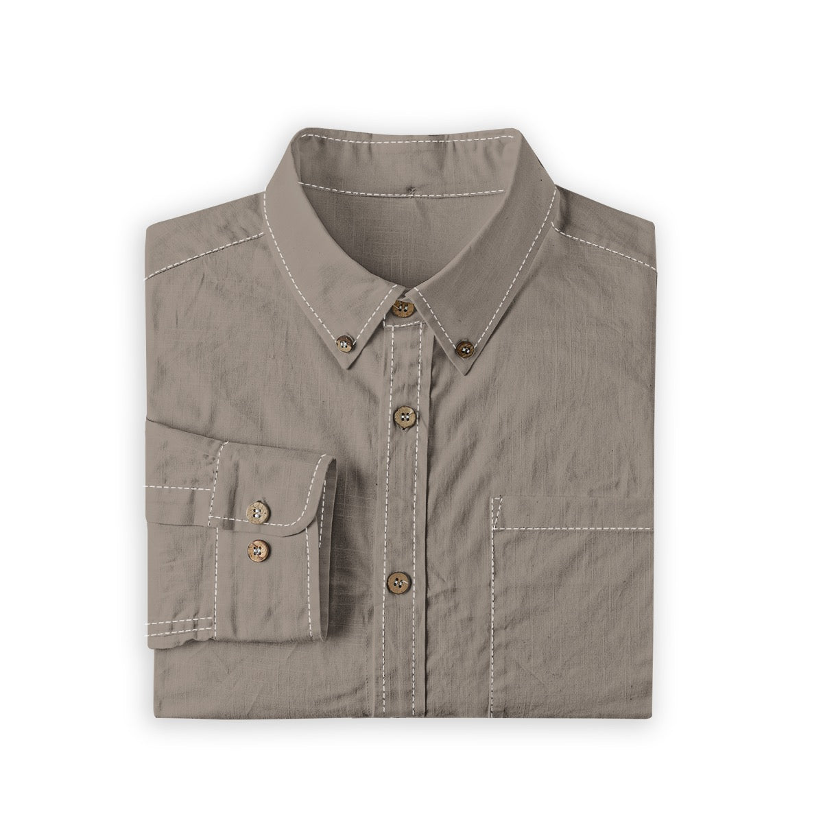 Charcoal (Warm) -- Men's 100% Cotton LS Shirt