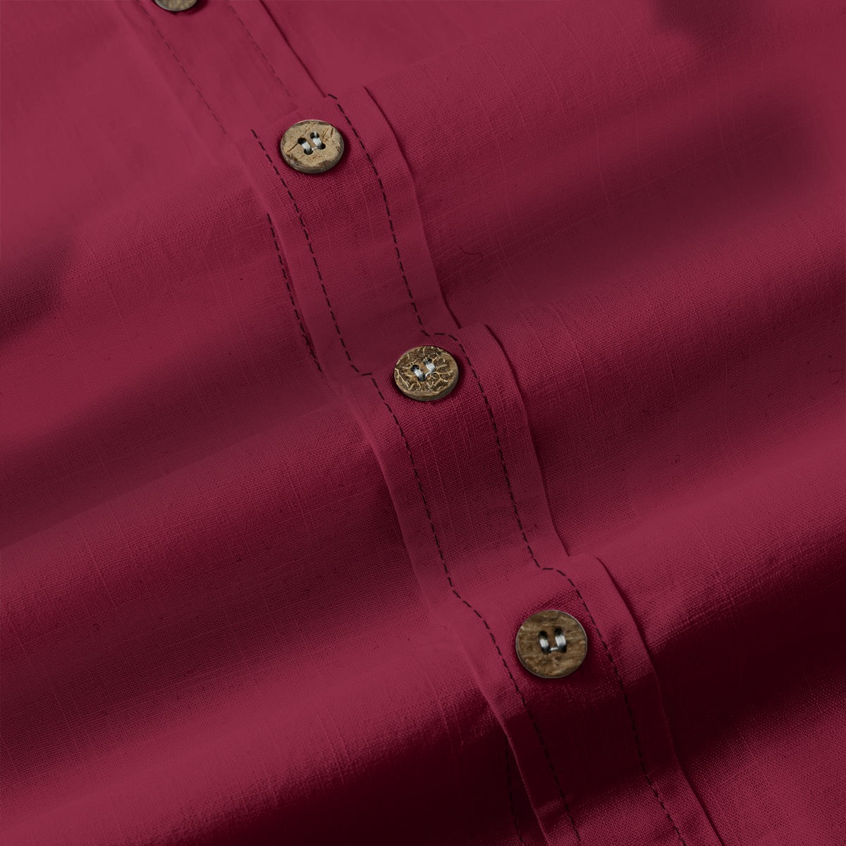 Burgundy -- Men's 100% Cotton LS Shirt