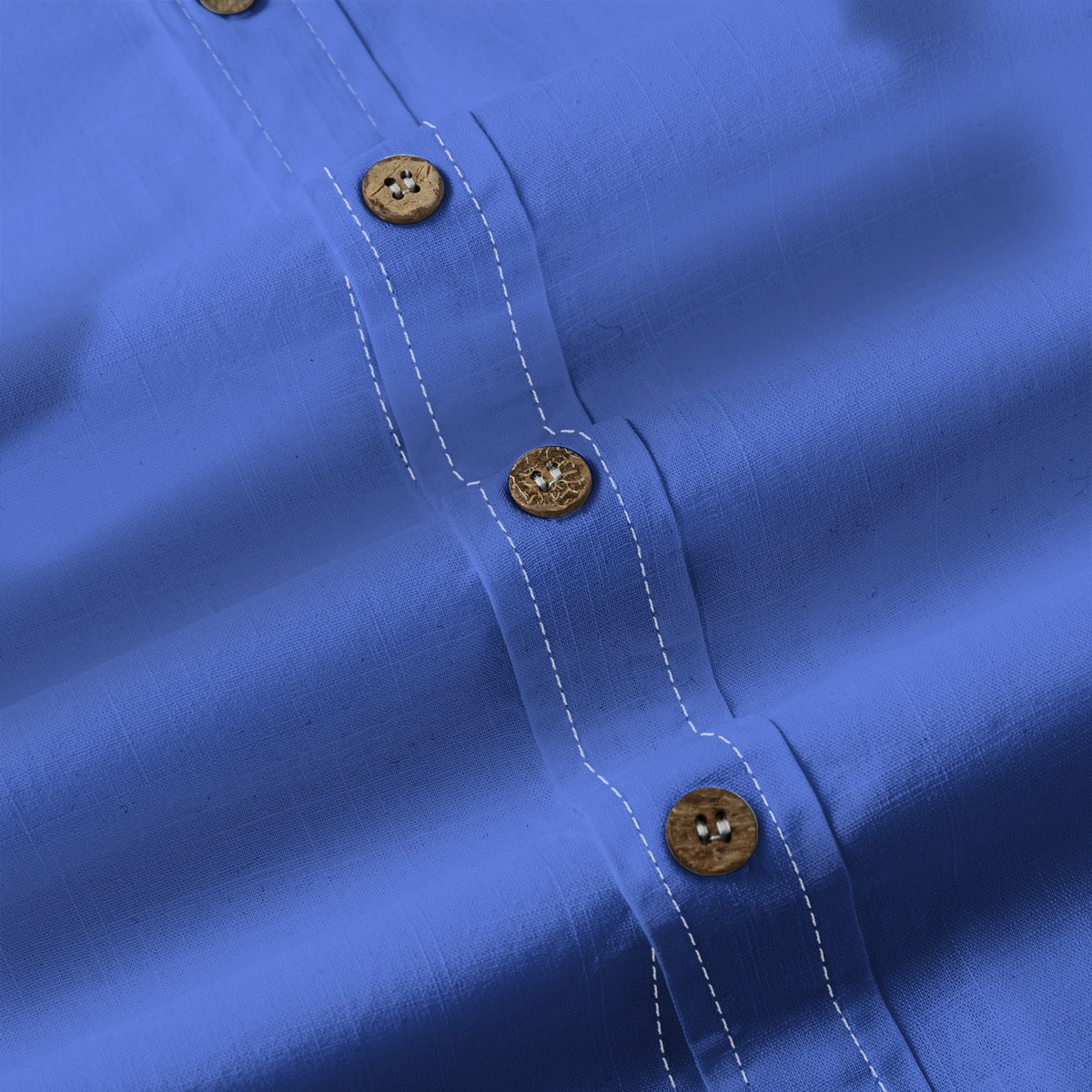 Royal Blue -- Men's 100% Cotton LS Shirt